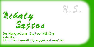 mihaly sajtos business card